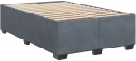 vidaXL Κρεβάτι Boxspring με Στρώμα Σκούρο Γκρι 120x190 εκ. Βελούδινο