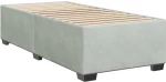 vidaXL Κρεβάτι Boxspring με Στρώμα Ανοιχτό Γκρι 80x200 εκ. Βελούδινο