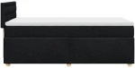 vidaXL Κρεβάτι Boxspring με Στρώμα Μαύρο 80 x 200 εκ. Υφασμάτινο