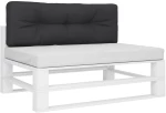 vidaXL Μαξιλάρι Παλέτας Μαύρο 120 x 40 x 12 εκ. Υφασμάτινο
