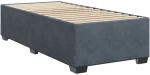 vidaXL Κρεβάτι Boxspring με Στρώμα Σκούρο Γκρι 100x200 εκ. Βελούδινο