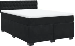 vidaXL Κρεβάτι Boxspring με Στρώμα Μαύρο 160x200 εκ. Βελούδινο