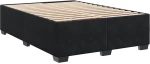 vidaXL Κρεβάτι Boxspring με Στρώμα Μαύρο 160x200 εκ. Βελούδινο
