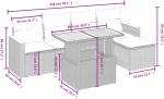 vidaXL Σετ Καναπέ Κήπου 6 τεμ. Μπεζ Συνθετικό Ρατάν με Μαξιλάρια
