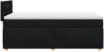 vidaXL Κρεβάτι Boxspring με Στρώμα Μαύρο 90x190 εκ.Υφασμάτινο
