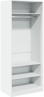 vidaXL Ντουλάπα Λευκή 80 x 50 x 200 εκ. από Επεξεργασμένο Ξύλο
