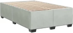 vidaXL Κρεβάτι Boxspring με Στρώμα Ανοιχτό Γκρι 120x200 εκ. Βελούδινο
