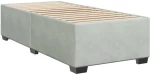 vidaXL Κρεβάτι Boxspring με Στρώμα Ανοιχτό Γκρι 100x200 εκ. Βελούδινο