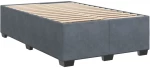 vidaXL Κρεβάτι Boxspring με Στρώμα Σκούρο Γκρι 120x200 εκ. Βελούδινο