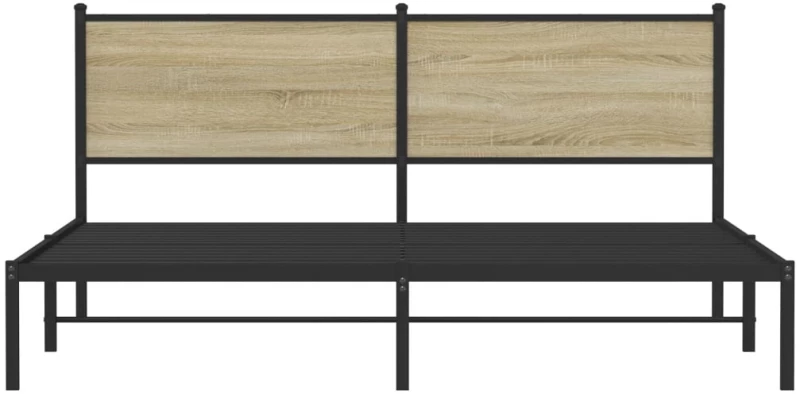 vidaXL Σκελετός Κρεβ. Χωρίς Στρώμα Sonoma Δρυς 183x213 εκ. Μεταλλικό