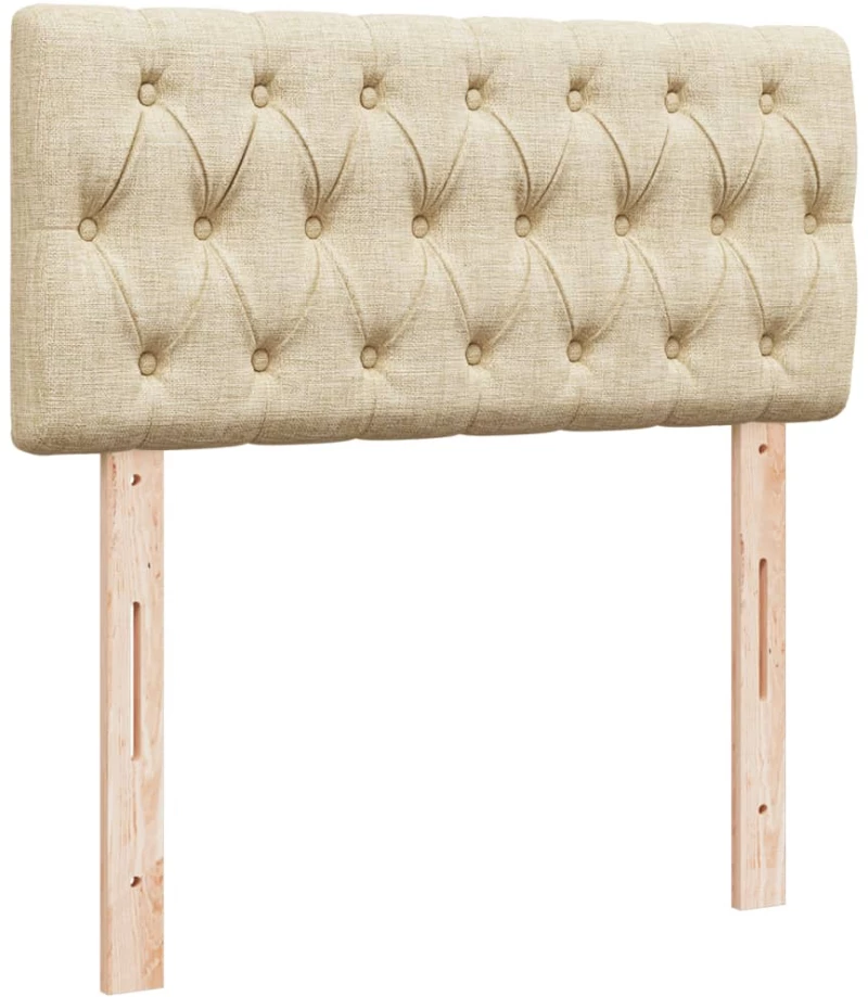 vidaXL Κρεβάτι Boxspring με Στρώμα Κρεμ 80 x 200 εκ. Υφασμάτινο