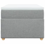 vidaXL Κρεβάτι Boxspring με Στρώμα Ανοιχτό Γκρι 90x190 εκ. Υφασμάτινο