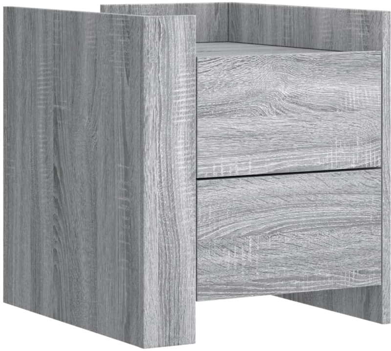 vidaXL Κομοδίνο Sonoma Γκρι 45x50x50 εκ. από Επεξεργασμένο Ξύλο