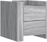 vidaXL Κομοδίνο Sonoma Γκρι 45x50x50 εκ. από Επεξεργασμένο Ξύλο