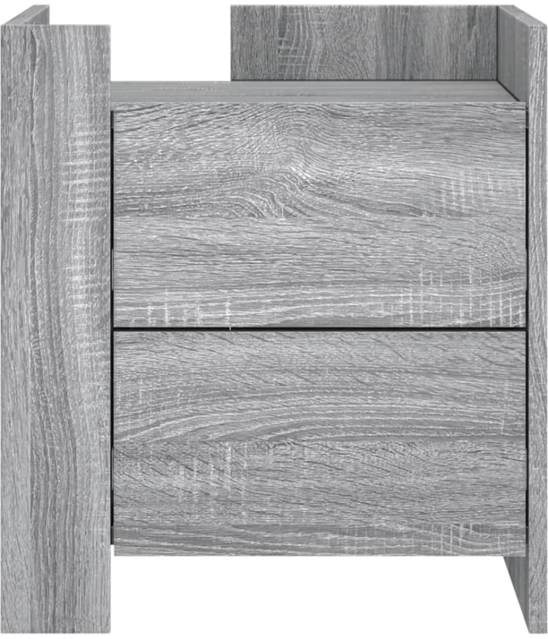 vidaXL Κομοδίνο Sonoma Γκρι 45x50x50 εκ. από Επεξεργασμένο Ξύλο