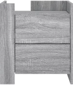 vidaXL Κομοδίνο Sonoma Γκρι 45x50x50 εκ. από Επεξεργασμένο Ξύλο