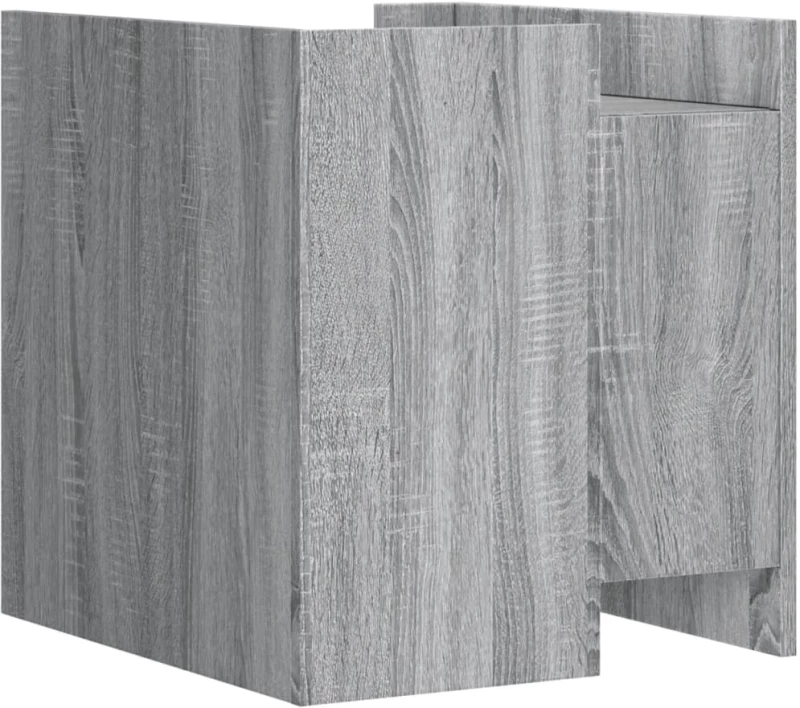 vidaXL Κομοδίνο Sonoma Γκρι 45x50x50 εκ. από Επεξεργασμένο Ξύλο