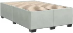 vidaXL Κρεβάτι Boxspring με Στρώμα Ανοιχτό Γκρι 120x200 εκ. Βελούδινο