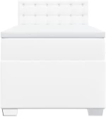 vidaXL Κρεβάτι Boxspring με Στρώμα Λευκό 80 x 200 εκ. Συνθετικό Δέρμα