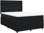 vidaXL Κρεβάτι Boxspring με Στρώμα Μαύρο 160x200 εκ. Βελούδινο