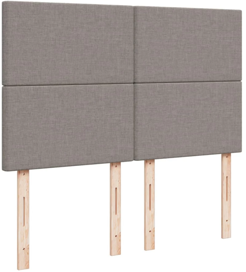 vidaXL Κρεβάτι Boxspring με Στρώμα Taupe 140x200 εκ. Υφασμάτινο