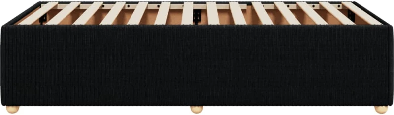 vidaXL Πλαίσιο Κρεβατιού Μαύρο 90x190 εκ. Υφασμάτινο