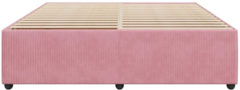 vidaXL Πλαίσιο Κρεβατιού Ροζ 180x200 εκ. Βελούδινο