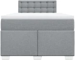 vidaXL Κρεβάτι Boxspring με Στρώμα Ανοιχτό Γκρι 120x200 εκ. Υφασμάτινο