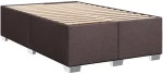 vidaXL Κρεβάτι Boxspring με Στρώμα Σκούρο Καφέ 120x190 εκ Υφασμάτινο