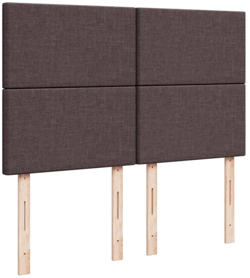 vidaXL Κρεβάτι Boxspring με Στρώμα Σκούρο Καφέ 140x200 εκ Υφασμάτινο
