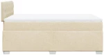 vidaXL Κρεβάτι Boxspring με Στρώμα Κρεμ 120x200 εκ. Υφασμάτινο