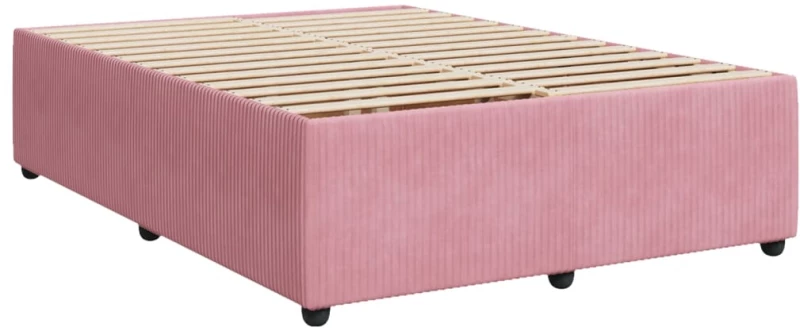 vidaXL Πλαίσιο Κρεβατιού Ροζ 160x200 εκ. Βελούδινο