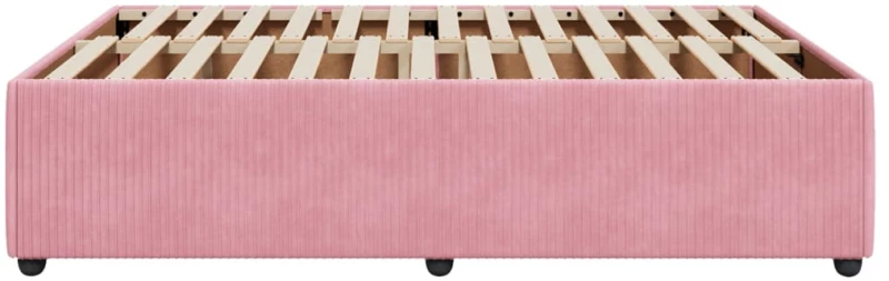 vidaXL Πλαίσιο Κρεβατιού Ροζ 160x200 εκ. Βελούδινο