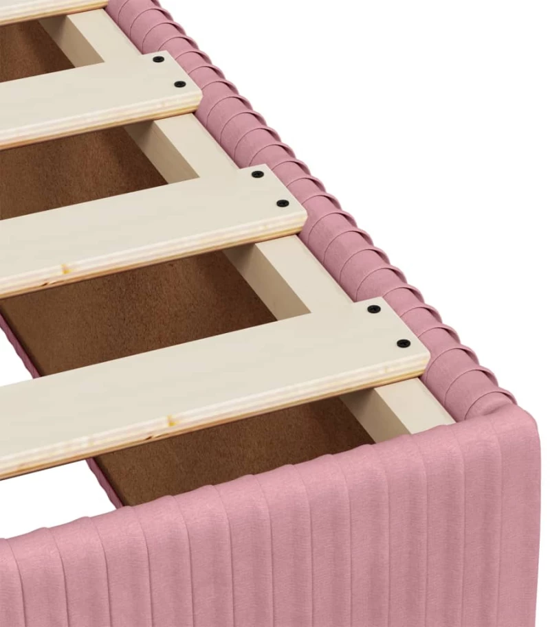 vidaXL Πλαίσιο Κρεβατιού Ροζ 160x200 εκ. Βελούδινο