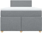 vidaXL Κρεβάτι Boxspring με Στρώμα Ανοιχτό Γκρι 120x200 εκ. Υφασμάτινο