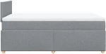 vidaXL Κρεβάτι Boxspring με Στρώμα Ανοιχτό Γκρι 120x200 εκ. Υφασμάτινο