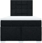vidaXL Κρεβάτι Boxspring με Στρώμα Μαύρο 120x190 εκ. Υφασμάτινο