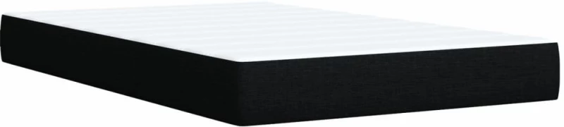vidaXL Κρεβάτι Boxspring με Στρώμα Μαύρο 120x190 εκ. Υφασμάτινο
