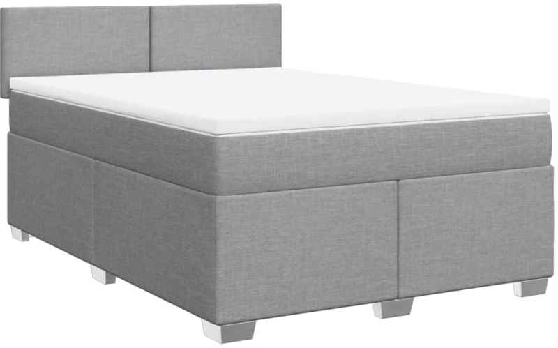 vidaXL Κρεβάτι Boxspring με Στρώμα Αν. Πράσινο 160x200εκ Υφασμάτινο