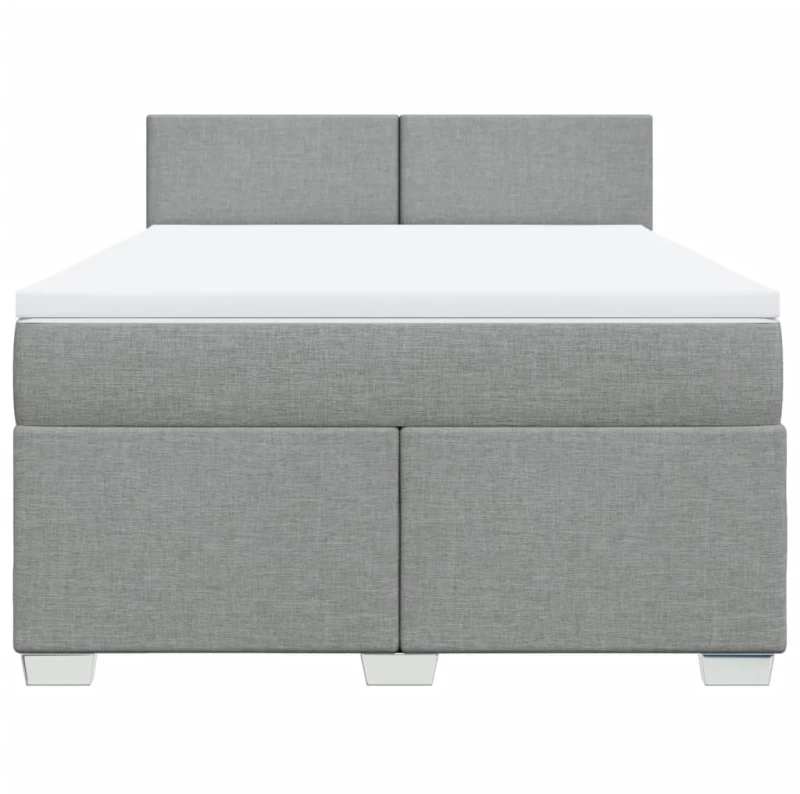 vidaXL Κρεβάτι Boxspring με Στρώμα Αν. Πράσινο 160x200εκ Υφασμάτινο