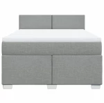vidaXL Κρεβάτι Boxspring με Στρώμα Αν. Πράσινο 160x200εκ Υφασμάτινο