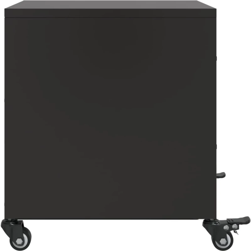 vidaXL Κομοδίνα 2 τεμ. Μαύρο 36x39x43,5 εκ. από Χάλυβα