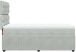 vidaXL Κρεβάτι Boxspring με Στρώμα Ανοιχτό Γκρι 80x200 εκ. Βελούδινο