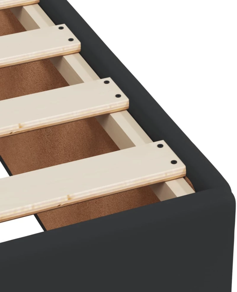 vidaXL Πλαίσιο Κρεβατιού Μαύρο 140x190 εκ. από Συνθετικό Δέρμα