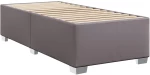 vidaXL Κρεβάτι Boxspring με Στρώμα Γκρι 100x200εκ. από Συνθετικό Δέρμα