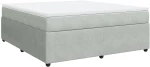 vidaXL Κρεβάτι Boxspring με Στρώμα Ανοιχτό Γκρι 180x200 εκ. Βελούδινο
