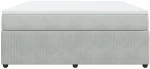 vidaXL Κρεβάτι Boxspring με Στρώμα Ανοιχτό Γκρι 180x200 εκ. Βελούδινο
