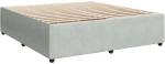 vidaXL Κρεβάτι Boxspring με Στρώμα Ανοιχτό Γκρι 180x200 εκ. Βελούδινο