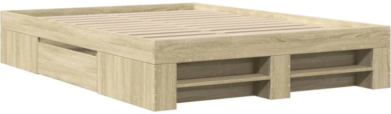 vidaXL Πλαίσιο Κρεβατιού Χωρ. Στρώμα Sonoma Δρυς 140x200εκ. Επ. Ξύλο