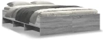 vidaXL Πλαίσιο Κρεβατιού Γκρι Sonoma 135x190 εκ. Επεξεργασμένο Ξύλο